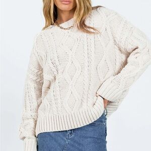 Princess Polly Anaya Oversized Sweater in Beige